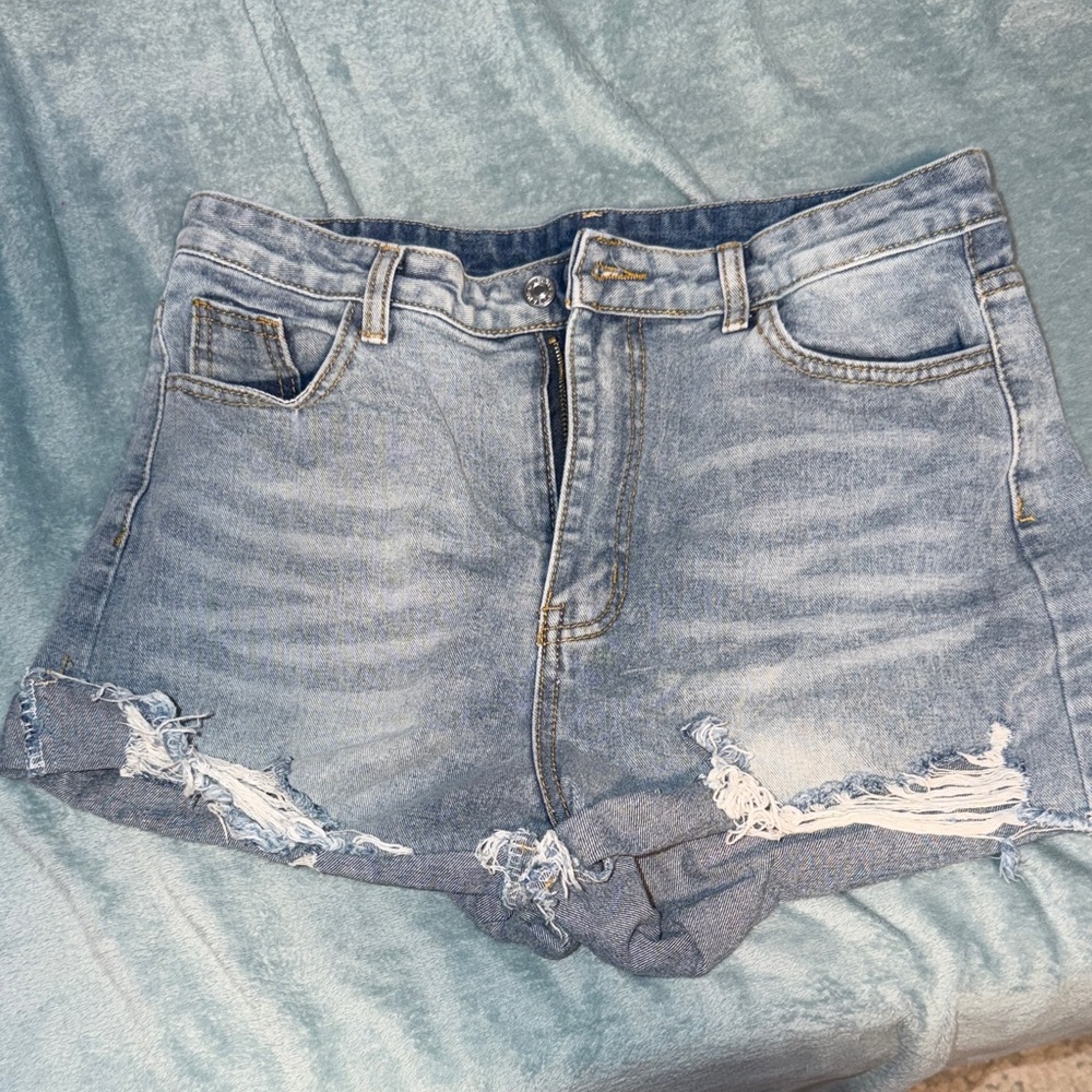 Distressed Denim Women Shorts